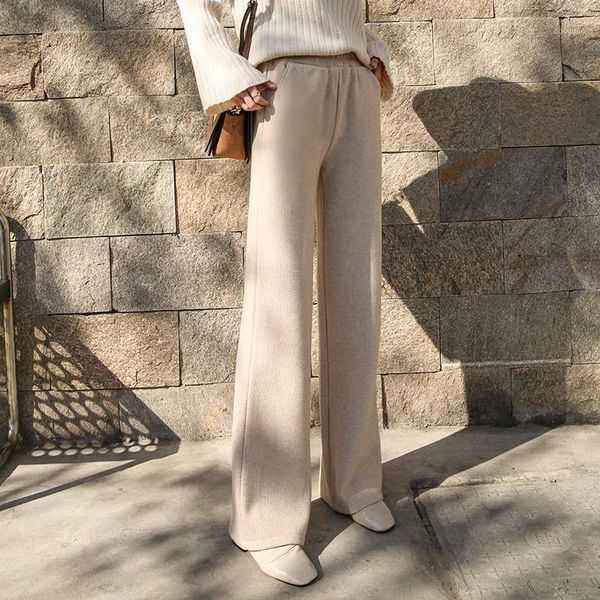 women's pants & capris knitted wide-leg winter drape high waist loose straight casual thickening fall feeling trousers wild, Black;white
women's pants & capris knitted wide-leg winter drape high waist loose straight casual thickening fall feeling trousers wild, Black;white