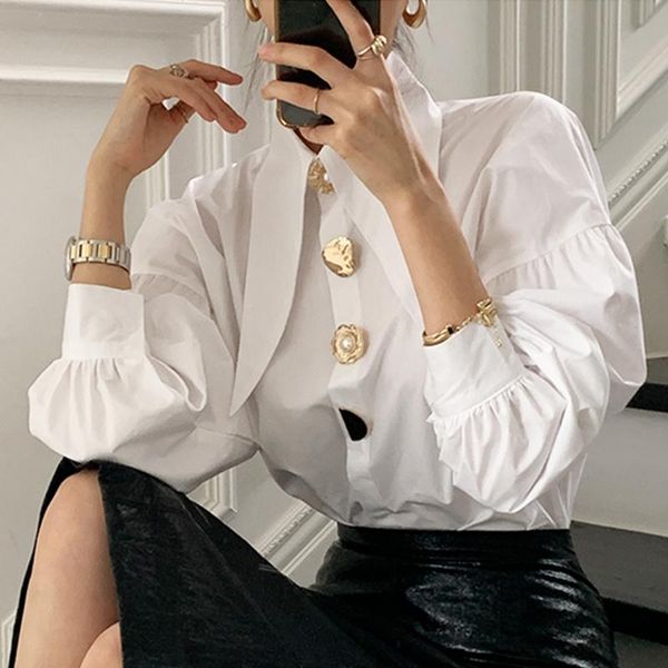 women's blouses & shirts women loose ol blussa 2021 casual autumn female solid white leatern sleeve tees workwear office lady s208
women's blouses & shirts women loose ol blussa 2021 casual autumn female solid white leatern sleeve tees workwear office lady s208