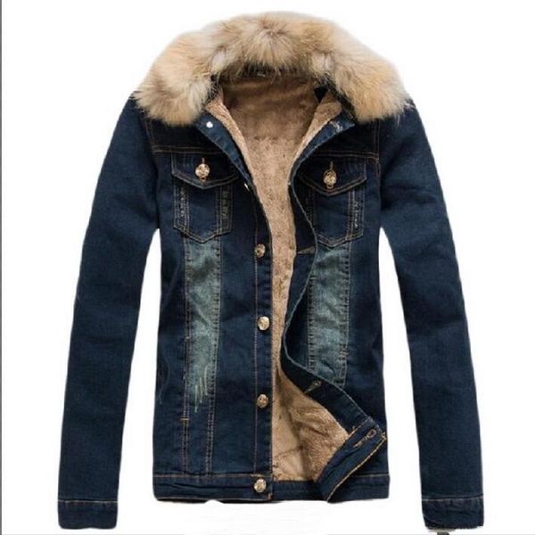 men's jackets winter denim jacket men plus velvet coat with fur collar fashion outwear street fleece warm, Black;brown
men's jackets winter denim jacket men plus velvet coat with fur collar fashion outwear street fleece warm, Black;brown