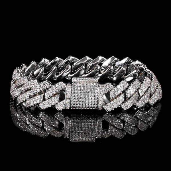 link, chain hip hop 14mm width sparking bling two row cubic zirconia cuban link men boy rock bracelets for, Black
link, chain hip hop 14mm width sparking bling two row cubic zirconia cuban link men boy rock bracelets for, Black