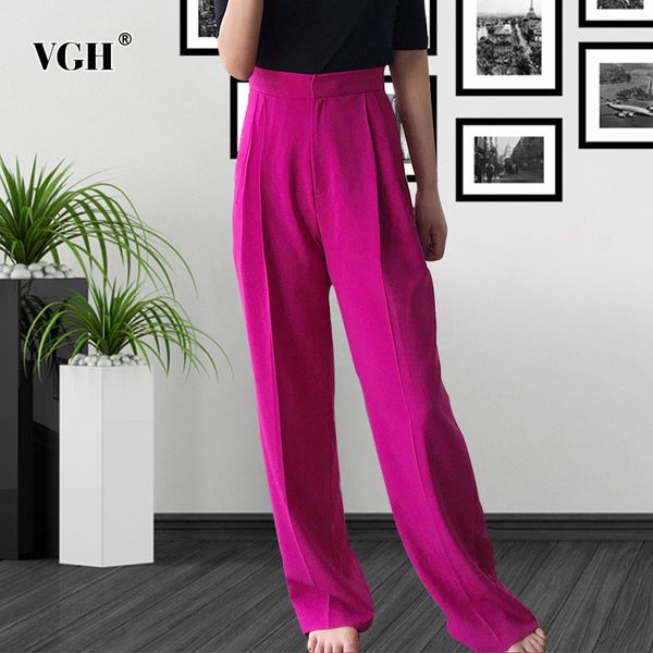 vgh casual loose women's wide leg pants high waist pocket long straight trousers for female clothing spring fashion tide 210421, Black;white
vgh casual loose women's wide leg pants high waist pocket long straight trousers for female clothing spring fashion tide 210421, Black;white