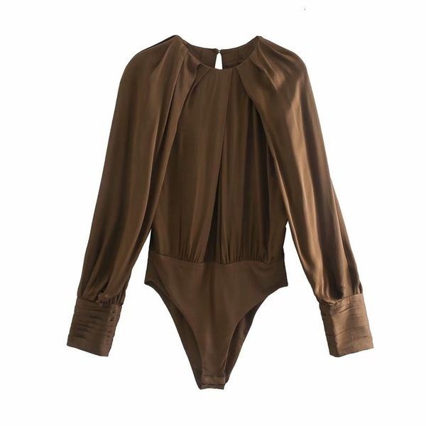 women's jumpsuits & rompers women autumn satin feeling za brown loose bodysuits female fashion long sleeve pleated short playsuit, Black;white
women's jumpsuits & rompers women autumn satin feeling za brown loose bodysuits female fashion long sleeve pleated short playsuit, Black;white