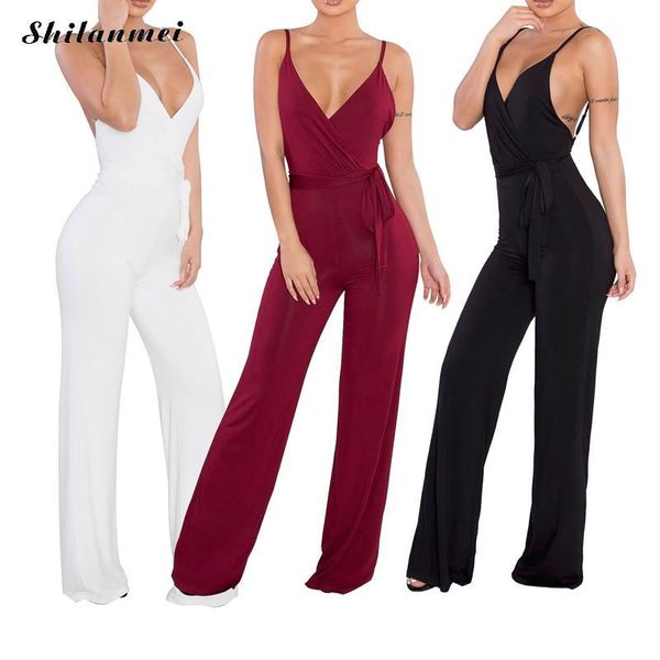 women's jumpsuits & rompers 2021 long jumpsuit club wear fashion sleeveless v neck women overalls vintage backless romper combinaison f, Black;white
women's jumpsuits & rompers 2021 long jumpsuit club wear fashion sleeveless v neck women overalls vintage backless romper combinaison f, Black;white
