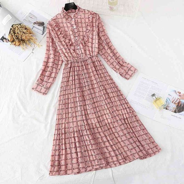 dresses chiffon spring autumn vintage floral print long sleeve elastic waist women elegant pleated es vestido, Black;gray
dresses chiffon spring autumn vintage floral print long sleeve elastic waist women elegant pleated es vestido, Black;gray