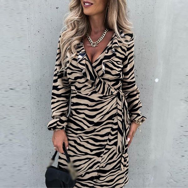 casual dresses zebra stripe print slim fit mini dress women fall fashion v neck long sleeve party elegant ruffle tie-up a-line, Black;gray
casual dresses zebra stripe print slim fit mini dress women fall fashion v neck long sleeve party elegant ruffle tie-up a-line, Black;gray