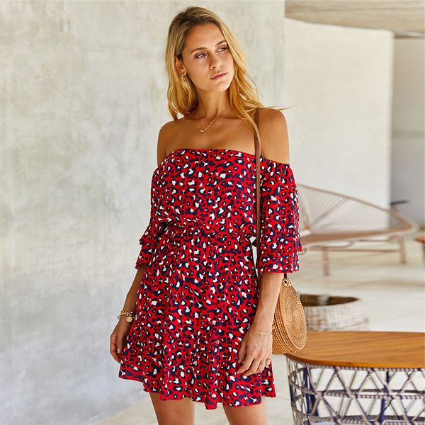 new 2021 ladies leopard off the shoulder women elegant slash neck spring summer above knee dress female, Black;gray
new 2021 ladies leopard off the shoulder women elegant slash neck spring summer above knee dress female, Black;gray