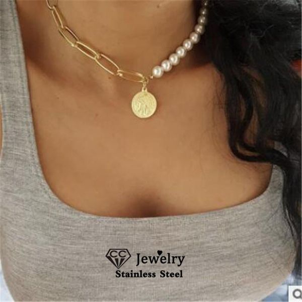 chains vintage necklace women accessories pearl clavicle chain human head coin shape torque temperament fashion jewelry yh537, Silver
chains vintage necklace women accessories pearl clavicle chain human head coin shape torque temperament fashion jewelry yh537, Silver