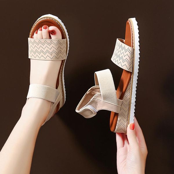 sandals women's summer peep toe solid wedges female hook&loop comfortable casual shoes ladies, Black
sandals women's summer peep toe solid wedges female hook&loop comfortable casual shoes ladies, Black