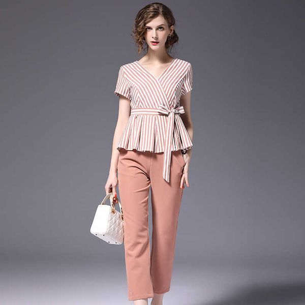 women's pants & capris itlia marca camisa listrada cala casual das mulheres two-piece set manga curta camisas e conjuntos senhoras cala, Black;white
women's pants & capris itlia marca camisa listrada cala casual das mulheres two-piece set manga curta camisas e conjuntos senhoras cala, Black;white