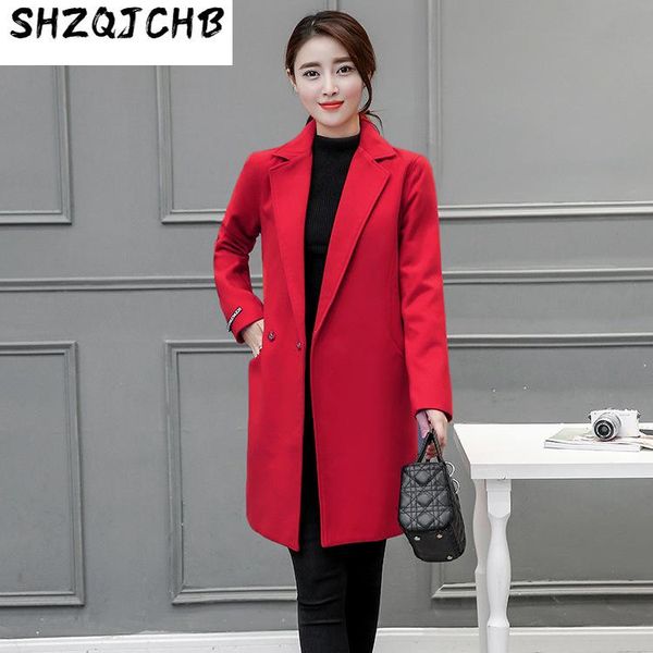 blend casual wool fashion long ladies coat slim solid women's jacket pockets covered button korean womens & blends, Black
blend casual wool fashion long ladies coat slim solid women's jacket pockets covered button korean womens & blends, Black