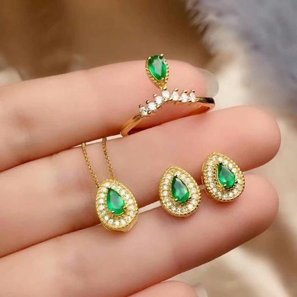 sterling silver natural emerald classic fine jewelry women wedding wholesale gift ctz0305911agml bracelet, earrings & necklace, Black
sterling silver natural emerald classic fine jewelry women wedding wholesale gift ctz0305911agml bracelet, earrings & necklace, Black