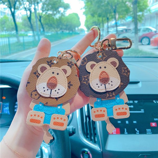 2021 net red leather old flower shake head lion car key chain cute cartoon couple schoolbag pendant, Silver
2021 net red leather old flower shake head lion car key chain cute cartoon couple schoolbag pendant, Silver