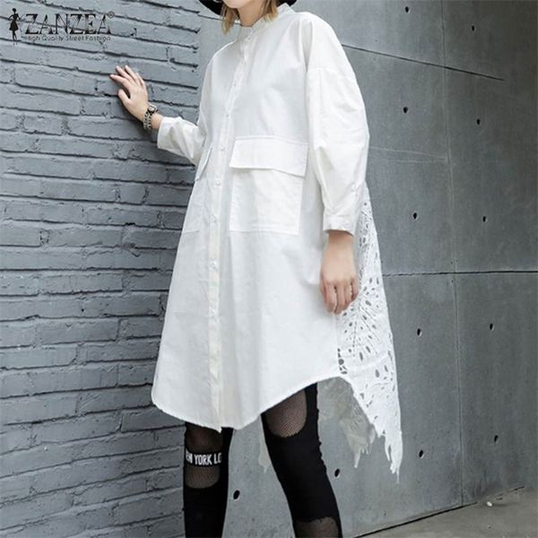 women lace crochet shirt zanzea casual lapel neck sleeve hollow out shirts loose long femme patchwork blusas chemise, White
women lace crochet shirt zanzea casual lapel neck sleeve hollow out shirts loose long femme patchwork blusas chemise, White