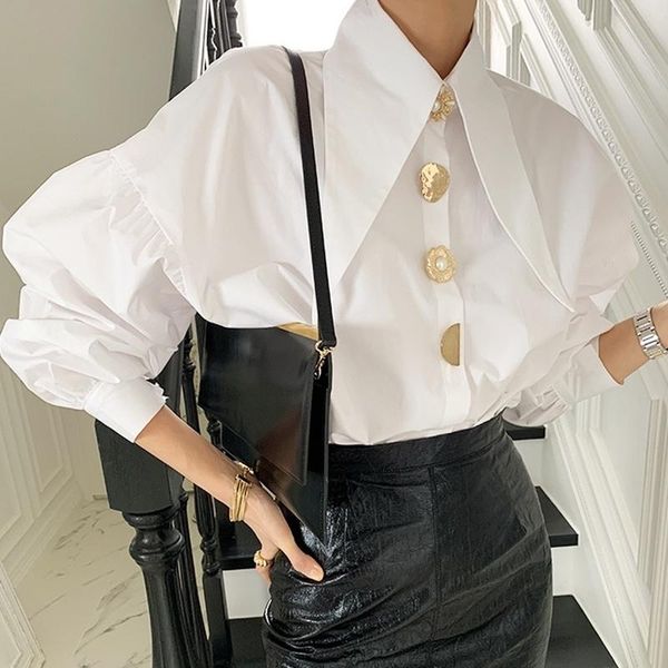 women's blouses & shirts autumn chic elegant white turn down collar button up blusas mujer camisas single-breasted loose lantern sleeve
women's blouses & shirts autumn chic elegant white turn down collar button up blusas mujer camisas single-breasted loose lantern sleeve