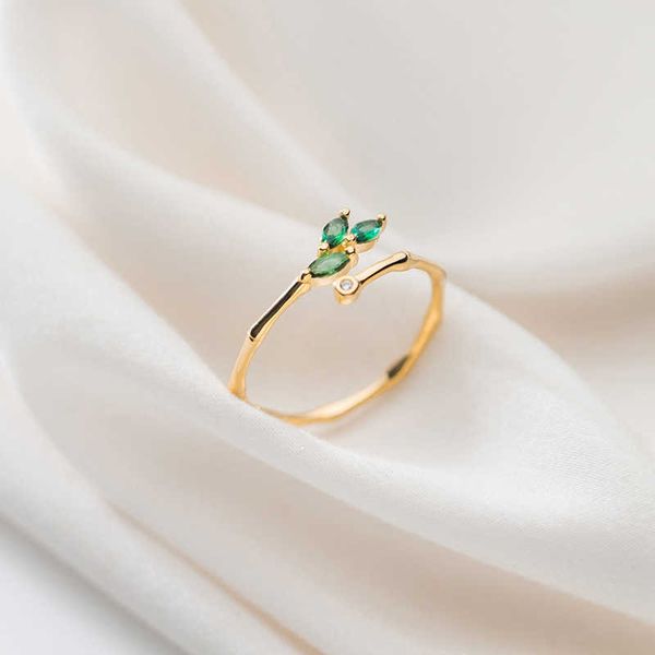 fashion green crystal leaves slub ring for women pure 925 sterling silve plant size original fine jewelry gift 210707, Silver
fashion green crystal leaves slub ring for women pure 925 sterling silve plant size original fine jewelry gift 210707, Silver
