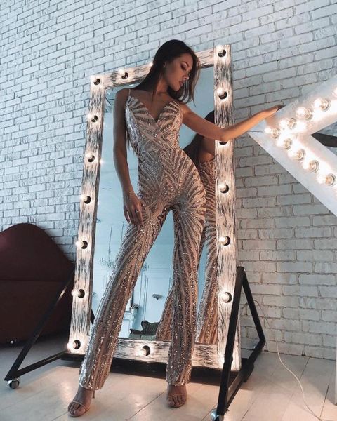 women's jumpsuits & rompers women jumpsuit sequined v-neck bandage straight full fashion 2021, Black;white
women's jumpsuits & rompers women jumpsuit sequined v-neck bandage straight full fashion 2021, Black;white