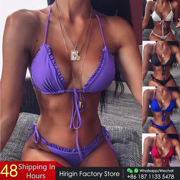 ruffles bikini set women swimsuits bandage push up padded thong biquini bathing suit halter style beach swimming wear, White;black
ruffles bikini set women swimsuits bandage push up padded thong biquini bathing suit halter style beach swimming wear, White;black