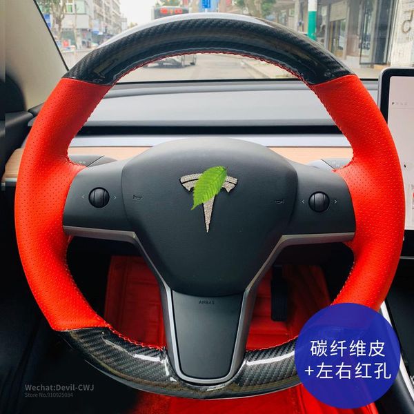 steering wheel cover for tesla model 3 y s x carbon fible leather hand-stitch car auto interior accessories
steering wheel cover for tesla model 3 y s x carbon fible leather hand-stitch car auto interior accessories