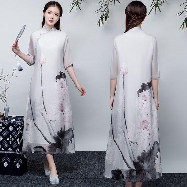 chinese oriental cheongsam dress women ink print traditional chinese dress elegant vestidos robe vintage femme dresses 11130, Red
chinese oriental cheongsam dress women ink print traditional chinese dress elegant vestidos robe vintage femme dresses 11130, Red