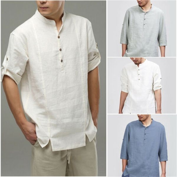 linen men fashion casual breathable t-shirt three quarter sleeve shirts clothing, White;black
linen men fashion casual breathable t-shirt three quarter sleeve shirts clothing, White;black