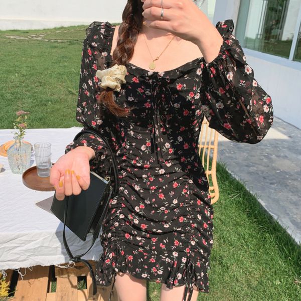 dress autumn winter long-sleeved slim holiday boho beach women korean vintage floral print mini kobieta sukienka robe nb0j, Black;gray
dress autumn winter long-sleeved slim holiday boho beach women korean vintage floral print mini kobieta sukienka robe nb0j, Black;gray