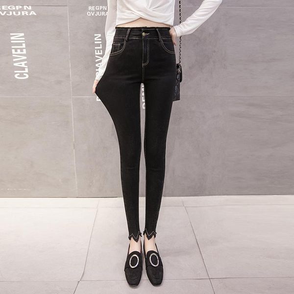 s- 3xl long pants female slim fit spring 2021 black skinny leggings summer jeans for women denim trousers plus size women's & c, Black;white
s- 3xl long pants female slim fit spring 2021 black skinny leggings summer jeans for women denim trousers plus size women's & c, Black;white