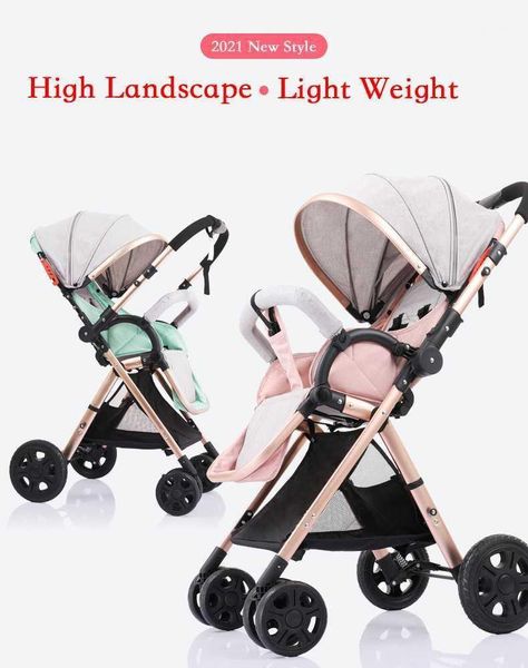 simple folding high landscape car two way push light weight baby stroller sit and lie luxurious for born1
simple folding high landscape car two way push light weight baby stroller sit and lie luxurious for born1