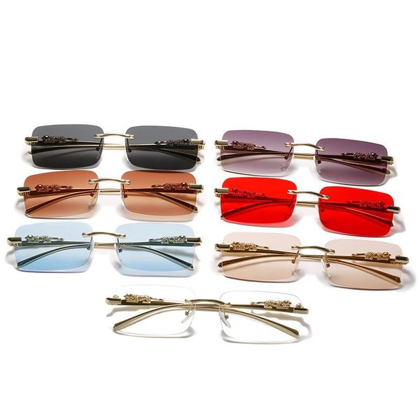 sunglasses retro rimless rectangle women fashion brand designer leopard accessory glasses uv400 gafas de sol para hombre, White;black
sunglasses retro rimless rectangle women fashion brand designer leopard accessory glasses uv400 gafas de sol para hombre, White;black