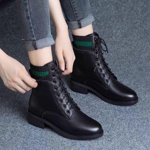 boots soft leather mart women's mid-heel british style plus velvet 2021 autumn winter cotton shoes thick heel single ankle, Black
boots soft leather mart women's mid-heel british style plus velvet 2021 autumn winter cotton shoes thick heel single ankle, Black