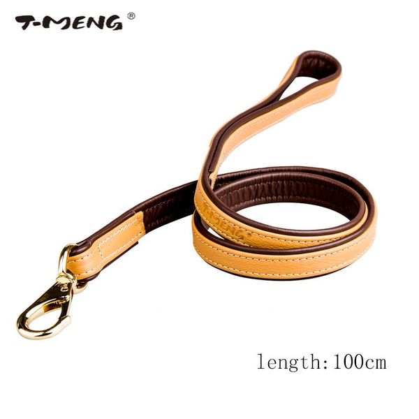 dog collars & leashes t-meng brand genuine leather leash length 100cm for medium large dogs double color luxury soft training l
dog collars & leashes t-meng brand genuine leather leash length 100cm for medium large dogs double color luxury soft training l