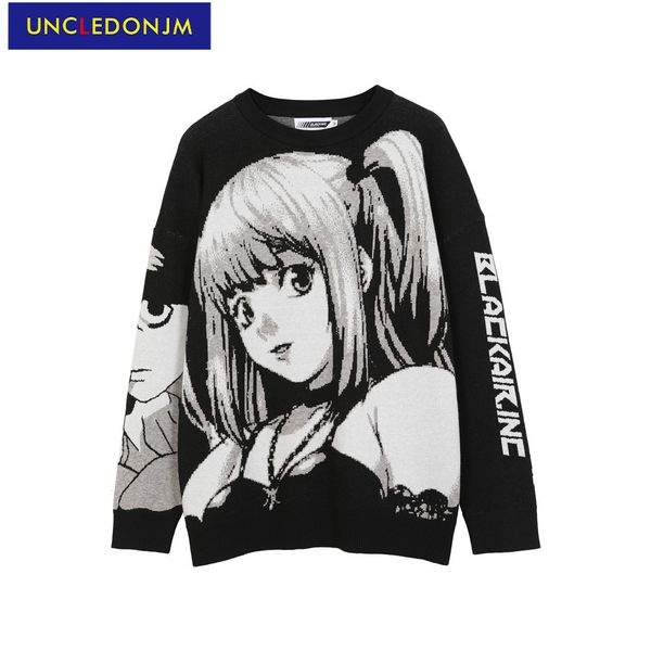 uncledonjm japanese style anime girl knitted sweater mens hip hop streetwear harajuku sweater vintage retro pullover me-gm12, Black
uncledonjm japanese style anime girl knitted sweater mens hip hop streetwear harajuku sweater vintage retro pullover me-gm12, Black