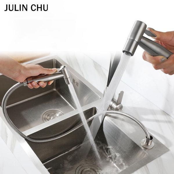 pull out kitchen sprayer sink faucet pressure spray gun easy clean 304s stainless steel bidet sinlge cold water tap faucets
pull out kitchen sprayer sink faucet pressure spray gun easy clean 304s stainless steel bidet sinlge cold water tap faucets