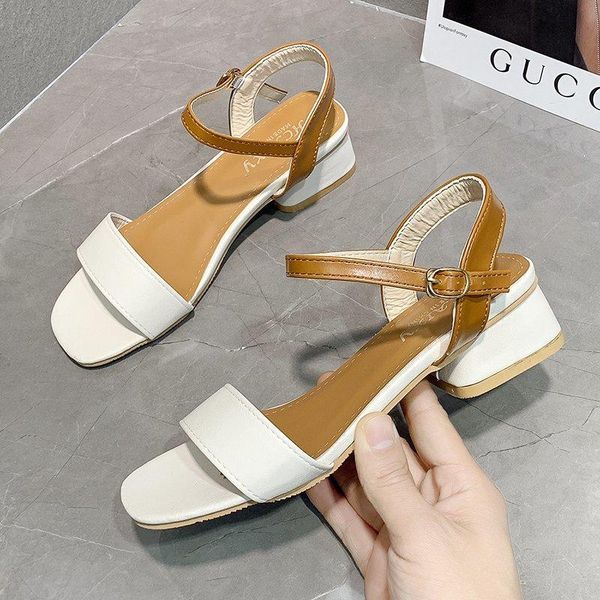 hollow leather women heels sandals 2021 fashion square heel ankle buckle summer wedding shoes sweet open toes casual party dress, Black
hollow leather women heels sandals 2021 fashion square heel ankle buckle summer wedding shoes sweet open toes casual party dress, Black