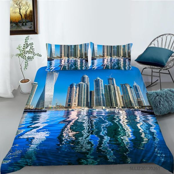 bedding sets luxury modern building printing set duvet cover with pillowcases home textiles single double bed
bedding sets luxury modern building printing set duvet cover with pillowcases home textiles single double bed
