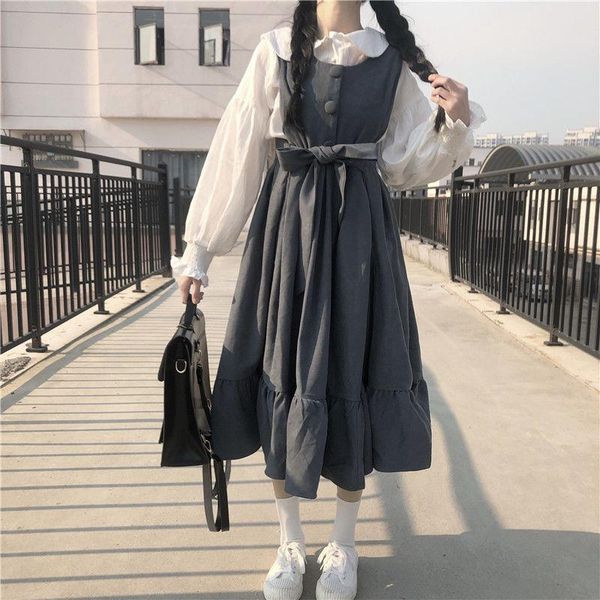 casual dresses vintage bow women pleated defined waist sashes female kawaii preppy style girl chic trendy charming clothing a-line dress, Black;gray
casual dresses vintage bow women pleated defined waist sashes female kawaii preppy style girl chic trendy charming clothing a-line dress, Black;gray