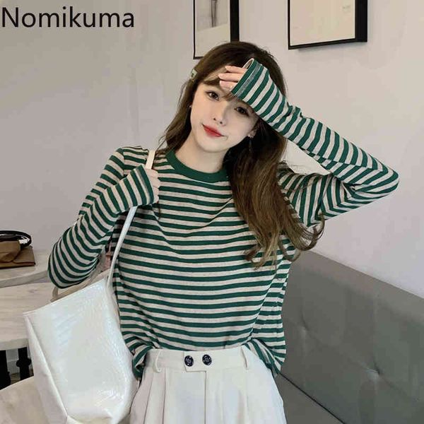 nomikuma striped t shirts women contrast color o neck long sleeve tshirts female casual all-match loose camisetas 210514, White
nomikuma striped t shirts women contrast color o neck long sleeve tshirts female casual all-match loose camisetas 210514, White