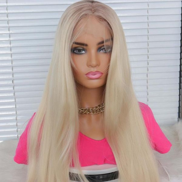synthetic wigs 613 brown roots blonde straight hair for women long ombre glueless t part lace wig pre plucked daily use, Black
synthetic wigs 613 brown roots blonde straight hair for women long ombre glueless t part lace wig pre plucked daily use, Black