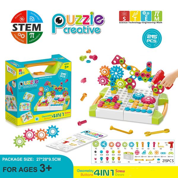95-215PCS Electric Drill Screw Group Toys Nut Disassembly Assembly Toolbox Sets Puzzle Toys Children STEM Educational Toys Gifts
95-215PCS Electric Drill Screw Group Toys Nut Disassembly Assembly Toolbox Sets Puzzle Toys Children STEM Educational Toys Gifts