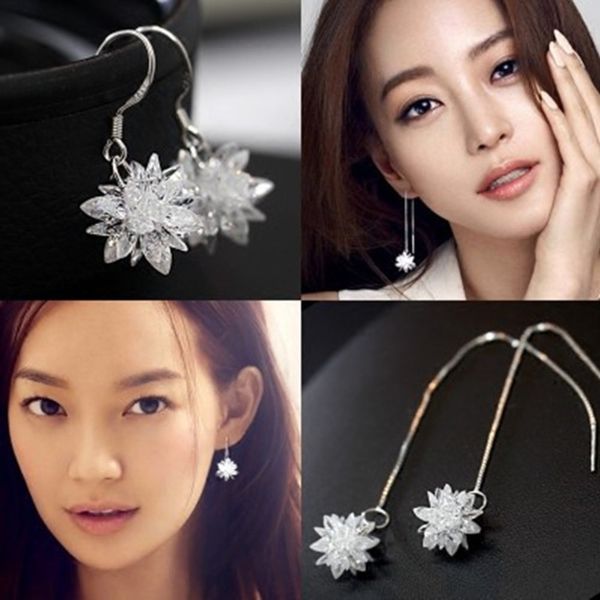 e679 long crystal earrings temperament women's korean versatile simple ice linghua earrings personality pendant, Golden
e679 long crystal earrings temperament women's korean versatile simple ice linghua earrings personality pendant, Golden