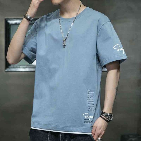 2021 new summer short t-shirt student cotton clothes men's half sleeve t-shirt fashion, White;black
2021 new summer short t-shirt student cotton clothes men's half sleeve t-shirt fashion, White;black