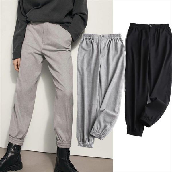 withered england fashion solid simple womens capri elastic waist harem pantalones mujer pantalon femme jogger trousers, Black;white
withered england fashion solid simple womens capri elastic waist harem pantalones mujer pantalon femme jogger trousers, Black;white