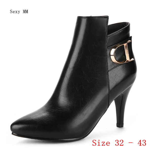 boots spring autumn high heels women ankle heel shoes woman short small plus size 32 - 43, Black
boots spring autumn high heels women ankle heel shoes woman short small plus size 32 - 43, Black