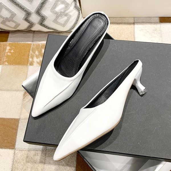 pointed-toe thin heel baotou slippers female sandals and outside wear shoes 2021 summer fashion muller women, Black
pointed-toe thin heel baotou slippers female sandals and outside wear shoes 2021 summer fashion muller women, Black