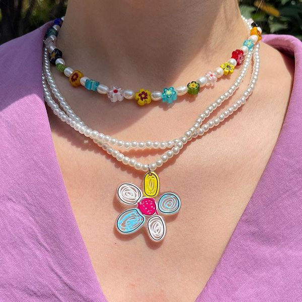 chains colorful resin acrylic daisy flowers freshwater pearl necklace for women girls daily party jewelry 2021, Silver
chains colorful resin acrylic daisy flowers freshwater pearl necklace for women girls daily party jewelry 2021, Silver