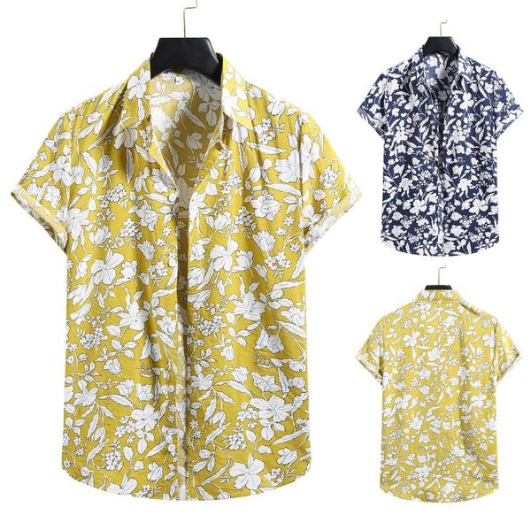 men's casual shirts summer linen beach hawaiian shirt fashion cotton print short sleeve button camisas de hombre, White;black
men's casual shirts summer linen beach hawaiian shirt fashion cotton print short sleeve button camisas de hombre, White;black