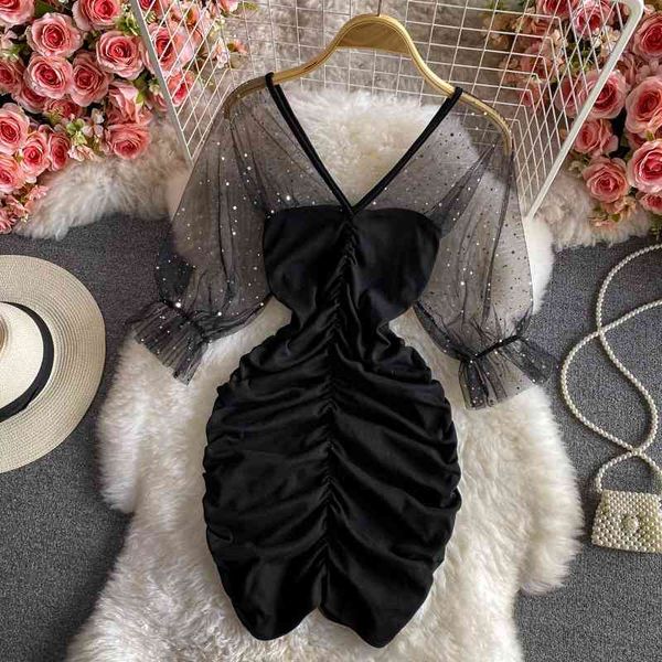 neploe lady dress woman summer chic elegant vestidos patchwork gauze v-neck robe bodycon pleated mini party dresses 210422, Black;gray
neploe lady dress woman summer chic elegant vestidos patchwork gauze v-neck robe bodycon pleated mini party dresses 210422, Black;gray