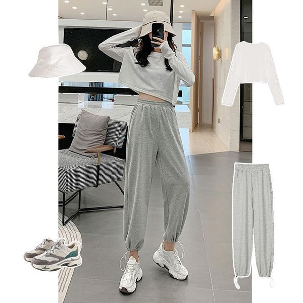 sweatpants women baggy korean style fall 2021 woman pants plus size joggers grey black trousers women's & capris, Black;white
sweatpants women baggy korean style fall 2021 woman pants plus size joggers grey black trousers women's & capris, Black;white