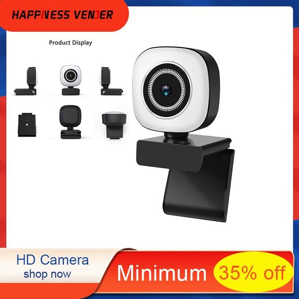 webcams 2k/1080p webcam mini camera usb adjustable ring fill light microphones accurate autofoucs for pc computer live broadcast
webcams 2k/1080p webcam mini camera usb adjustable ring fill light microphones accurate autofoucs for pc computer live broadcast