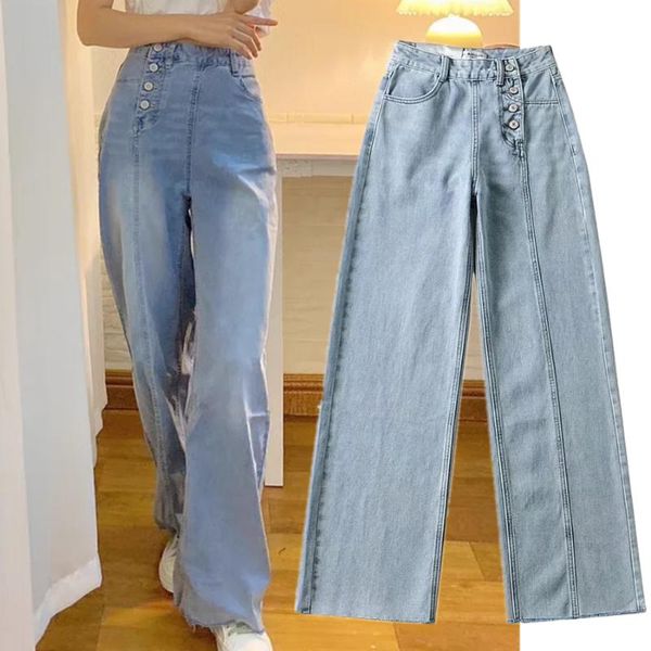 women's jeans dave&di high waist england style vintage mom street buttons side woman of striped loose denim pants for women, Blue
women's jeans dave&di high waist england style vintage mom street buttons side woman of striped loose denim pants for women, Blue