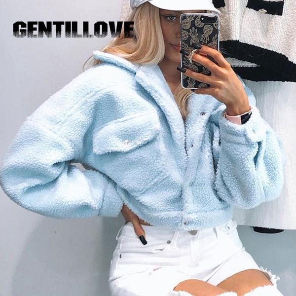 women's jackets fashion lamb wool autumn winter coat women jacket fleece shaggy warm cropped overcoat single breasted plush fur outwear, Black;brown
women's jackets fashion lamb wool autumn winter coat women jacket fleece shaggy warm cropped overcoat single breasted plush fur outwear, Black;brown